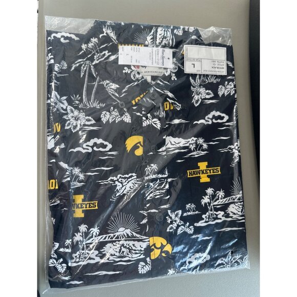 Reyn Spooner Iowa State Hawkeyes Performance Polo Shirt Mens L Black College NEW - Picture 2 of 9